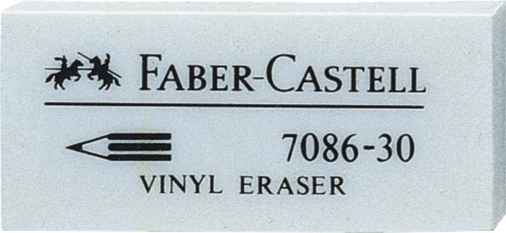 Actual product image Faber-Castell Eraser Vinyl Eraser 7086-30 Product Usage: Pencils, crayons Dimensions: 1.8 x 1.2 x 4.1 cm (...