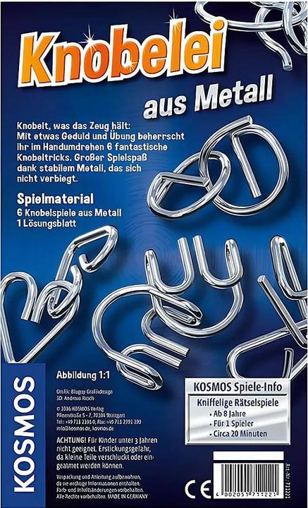 Produktbild Kosmos Knobelei aus Metall (Deutsch, 1 Spieler)