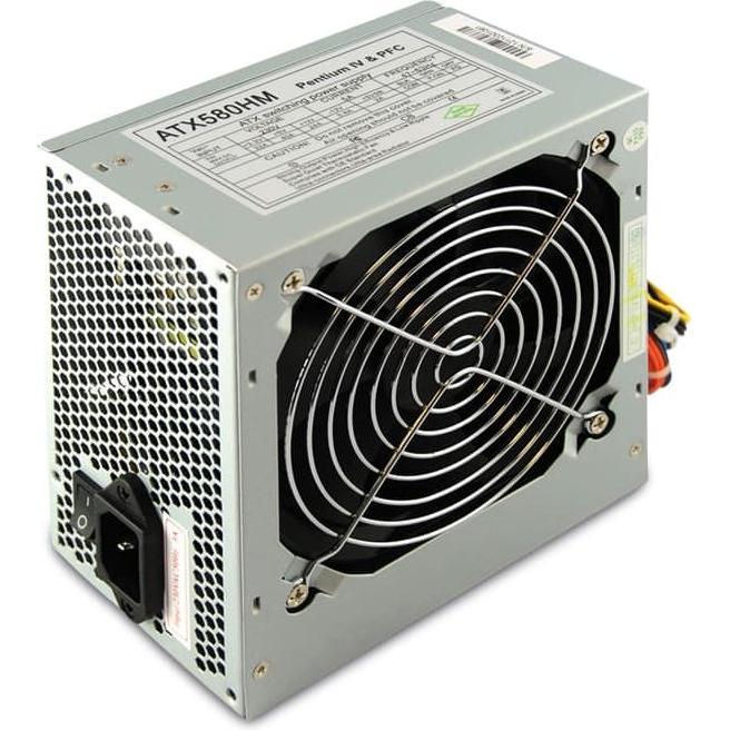 Thumbnail - Rhombutech Super Silent ATX Netzteil mit PCI-E Anschluss 580 Watt (580 W), PC Netzteil, Silber