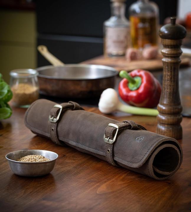 Actual product image Angus Stoke Leather knife pouch