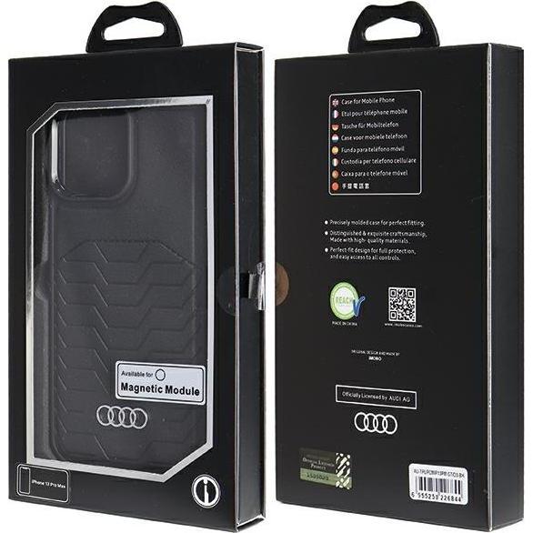 Thumbnail - Audi Synthetic Leather MagSafe iPhone 13 Pro Max 6.7" czarny/black hardcase AU-TPUPCMIP13PM-GT/D3-BK (Apple iPhone 13 Pr...
