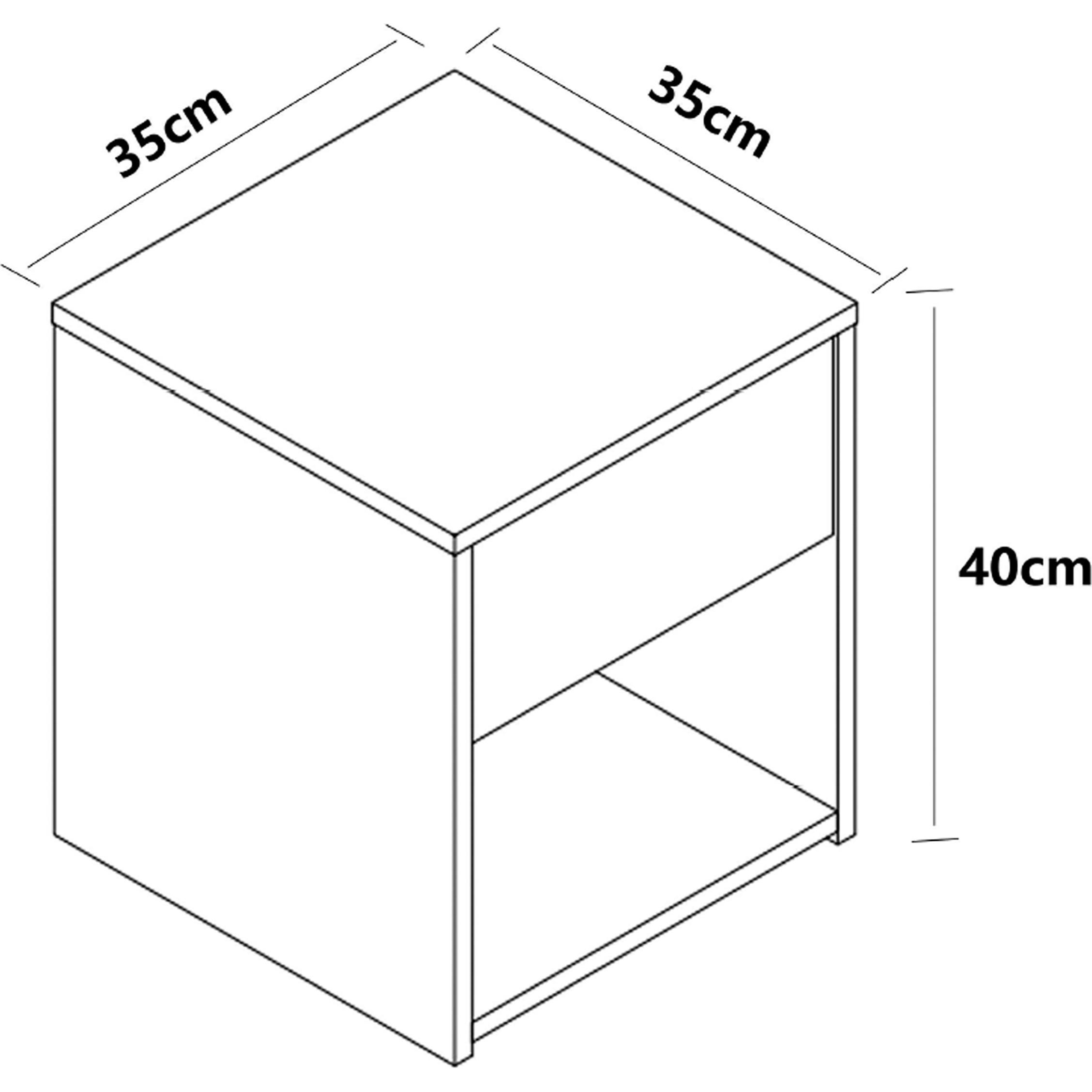 Thumbnail - VCM, Nachttisch, Holz Nachttisch Sledo Mini mit Schublade (35 x 35 x 40 cm)