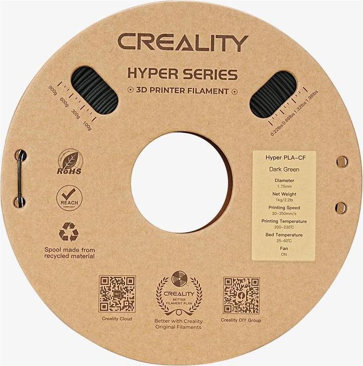 Image du produit Creality Hyper Carbon (Carbone, 1.75 mm, 1100 g, Vert)