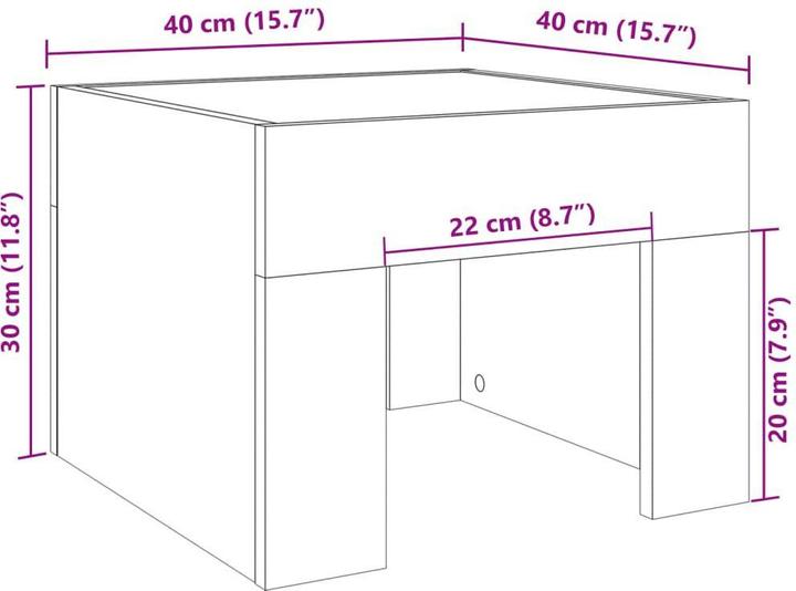 Image du produit vidaXL Couchtisch (40 x 40 x 30 cm)