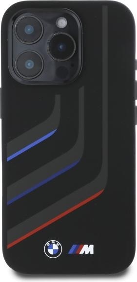 BMW BMHMP16X23SLIK iPhone 16 Pro Max 6,9" czarny/zwart hardcase Siliconen Draailijnen MagSafe (Apple iPhone 16 Pro Max)