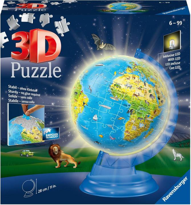 Actual product image Ravensburger Children globe with light (180 pieces)