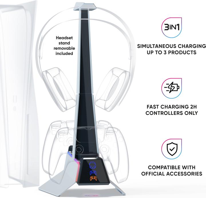 Produktbild Oniverse Ps5 Fast Charging Station - Black (PS5)