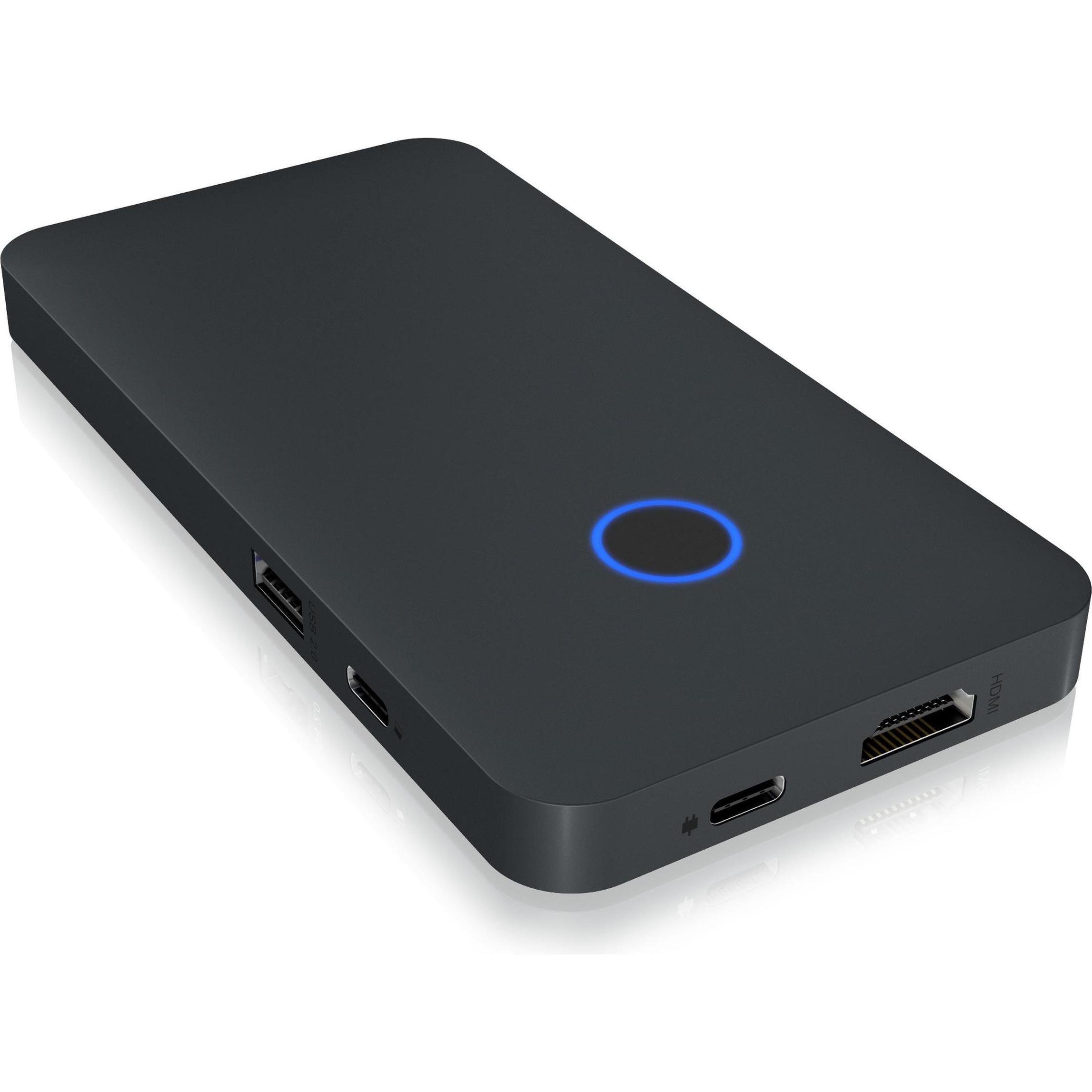 Thumbnail - Icy Box IB-DK2108M-C (USB-C, 8 Ports), Dockingstation + USB Hub, Schwarz