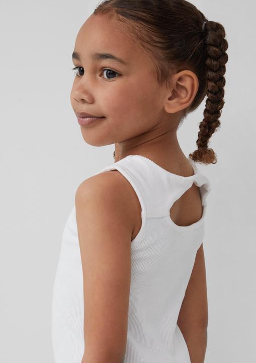 Produktbild S.Oliver T-Shirt Ripp-Top mit Cut-out am Rücken (92)