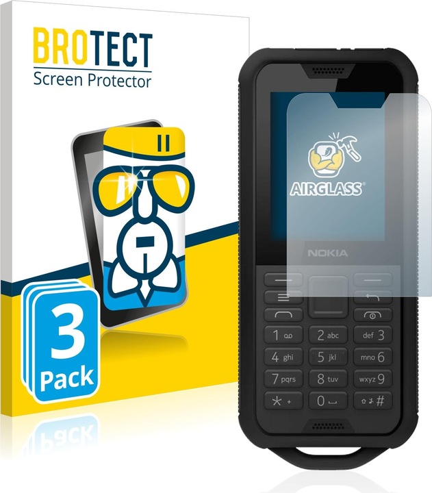 Actual product image BROTECT AirGlass Glass (3 Piece, Nokia 800 Tough)