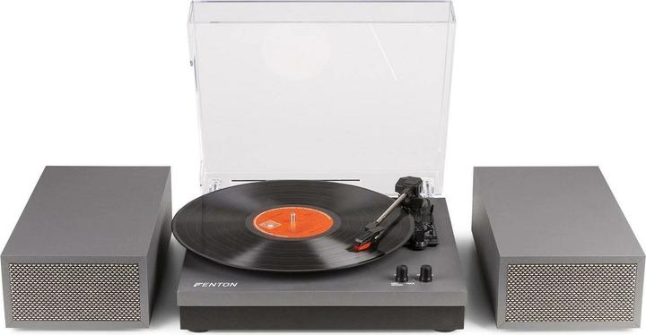 Produktbild Fenton Platenspeler met Bluetooth en Speakers - RP165G - Incl. Naald - Aluminium / zilver (Halbautomatisch)