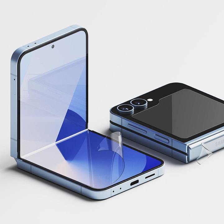 Actual product image Ringke Screen Protector for Galaxy Z Flip 6 3-in-1 PROTECTOR Dual Easy Film 2P + Cover Display 2P + Hinge D (1 Piece, Samsung Galaxy Z Flip6)