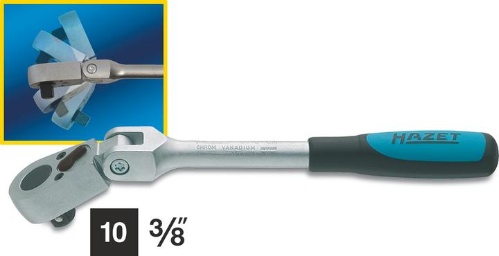 Produktbild HAZET Umschaltknarre ∙ mit Gelenk 8816GK ∙ Vierkant 10 mm (3/8 Zoll) (3/8")
