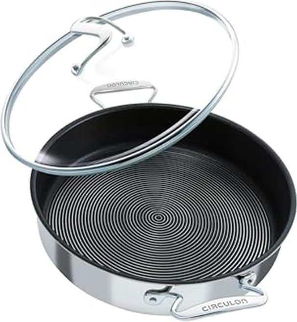Actual product image Circulon SteelShield C-Series Induction Sauté Pan with Lid and Hybrid Non-Stick Coating (30 cm, Frying pan, Stainless steel)