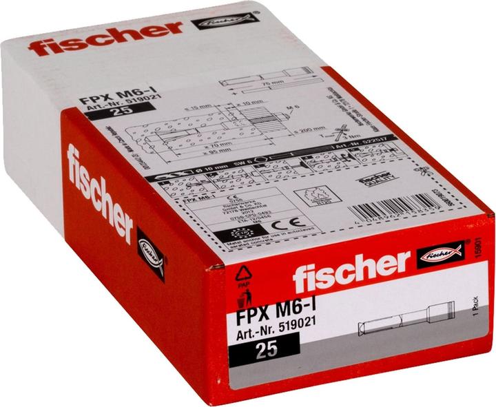 Actual product image Fischer Aerated concrete anchor FPX M 10 I (1 pcs.)