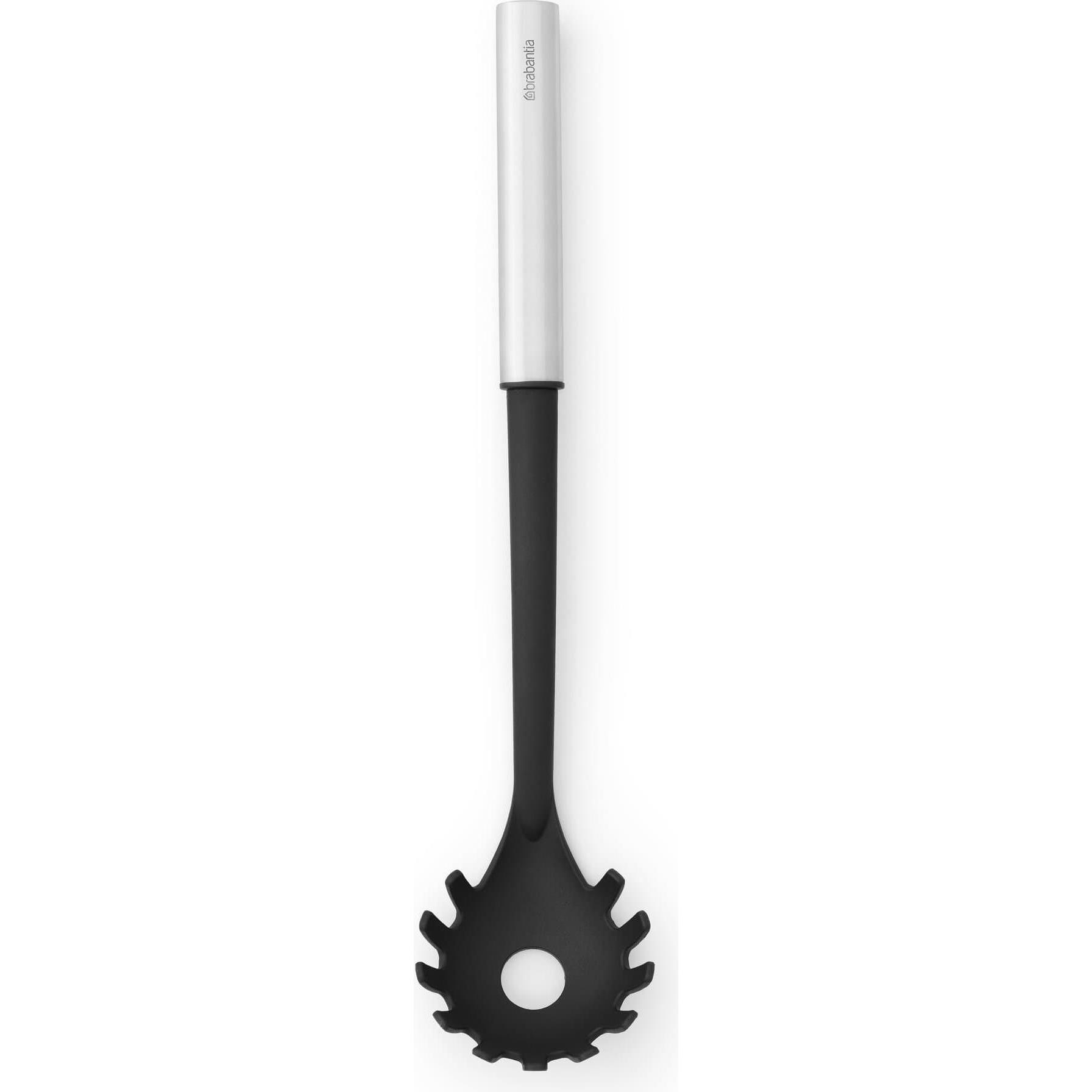 Brabantia Spaghettilöffel, Kochbesteck, Silber, Schwarz