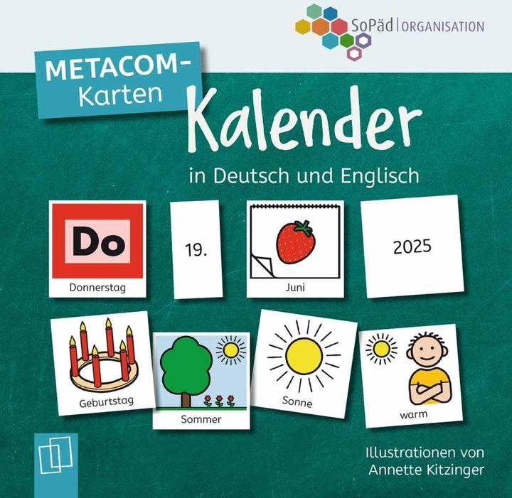 Image du produit Cartes METACOM : calendrier en allemand et en anglais (150 x 150 mm, Allemand)