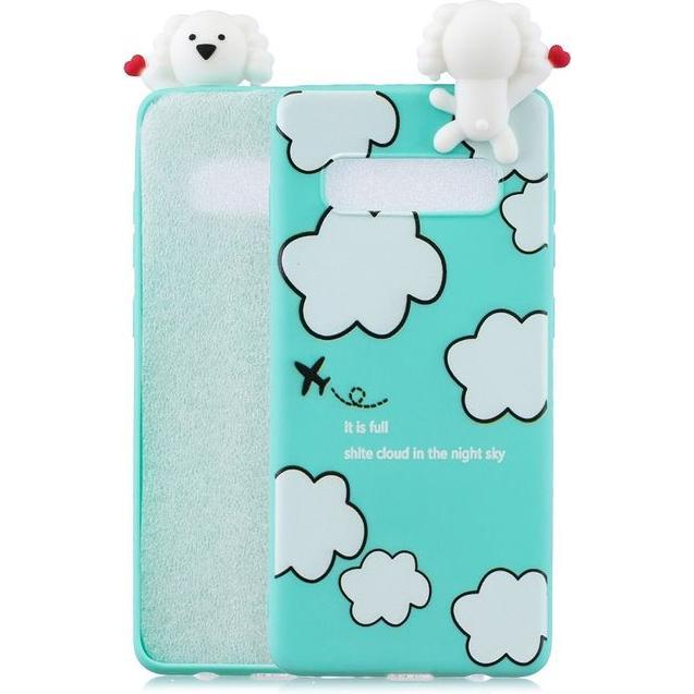 Thumbnail - MU Style Softcase Hülle mit kleiner Figur (Samsung Galaxy S10+), Smartphone Hülle, Mehrfarbig