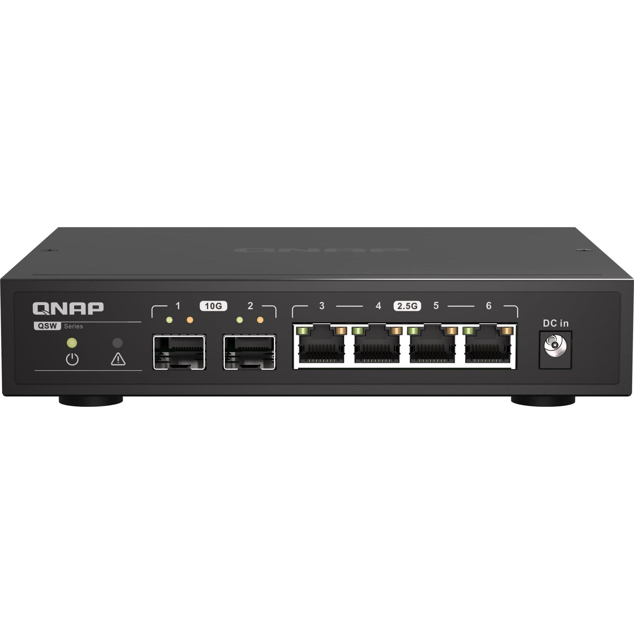 QNAP QSW-2104-2S (6 Ports), Netzwerk Switch, Schwarz