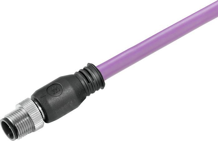 Weidmüller 1873300060 Sensor/actuator data connector assembled M12 plug straight 0