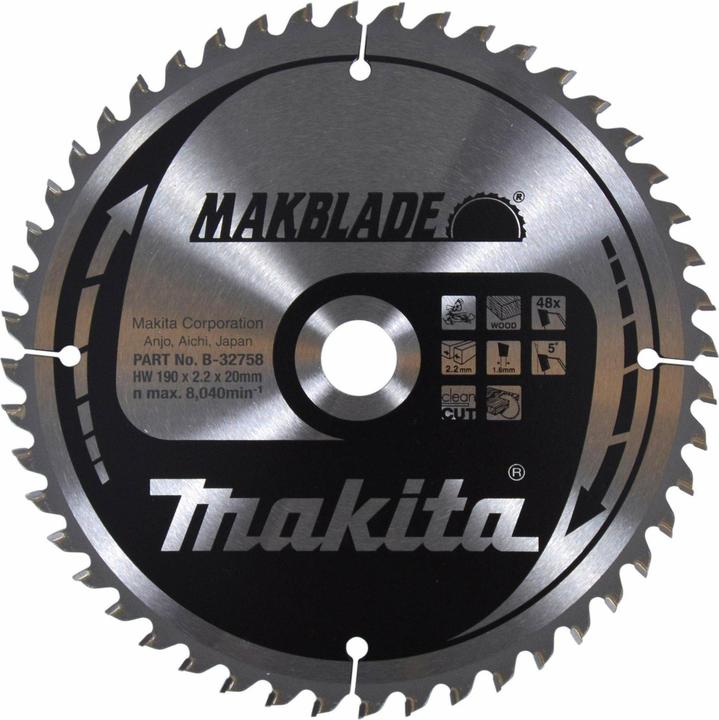 Produktbild Makita MAKBLADE Sägeb. 190x20x48Z