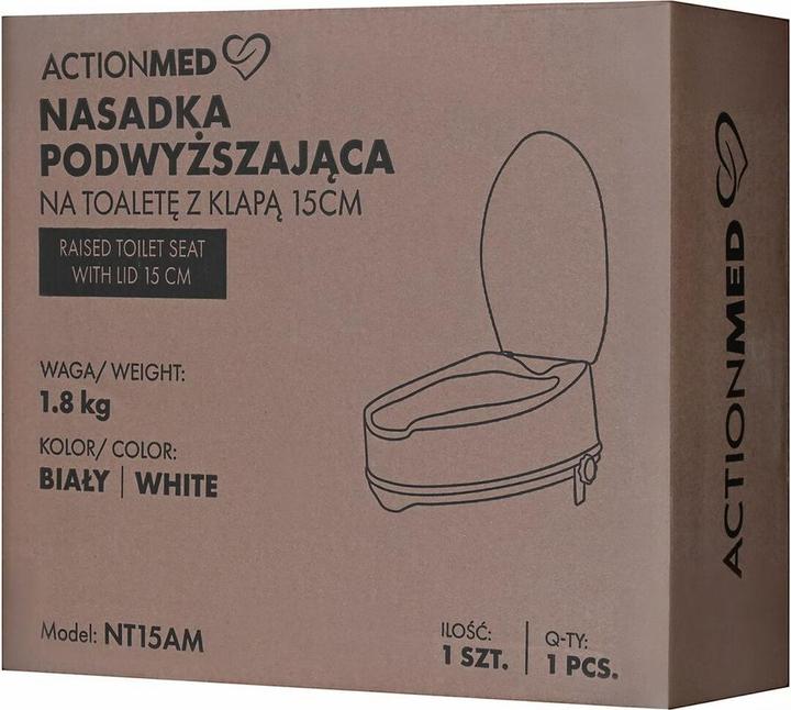 Productafbeelding AIV Nasadka podwyższająca na toaletę z klapą 15cm (Nest)