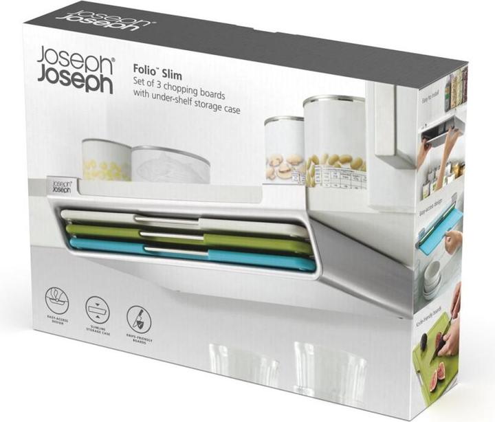 Produktbild Joseph Joseph Folio Slim 3-teiliges Regaleinhänge-Schneidebrett-Set
