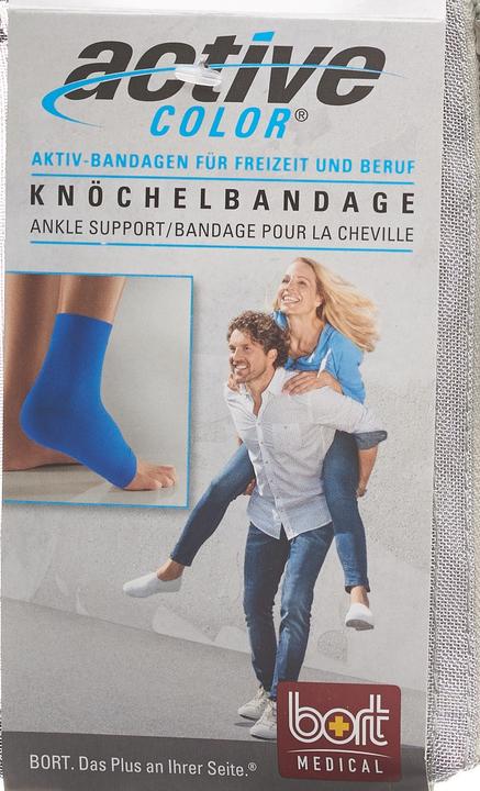 Produktbild Bort Medical ActiveColor Knöchelbandage XL +25cm blau (XL)