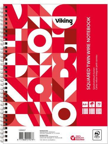 Viking Notebook DIN A4+ Chequered (A4+, Checked, Soft cover)