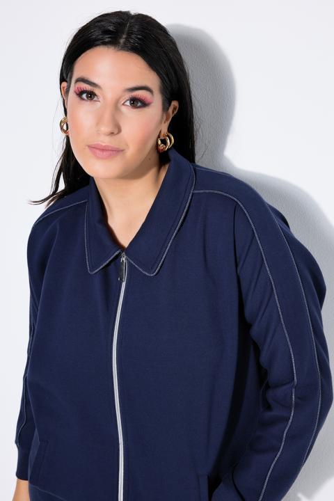 Actual product image Studio Untold Training jacket, oversized, batwing sleeves, stripes (54)