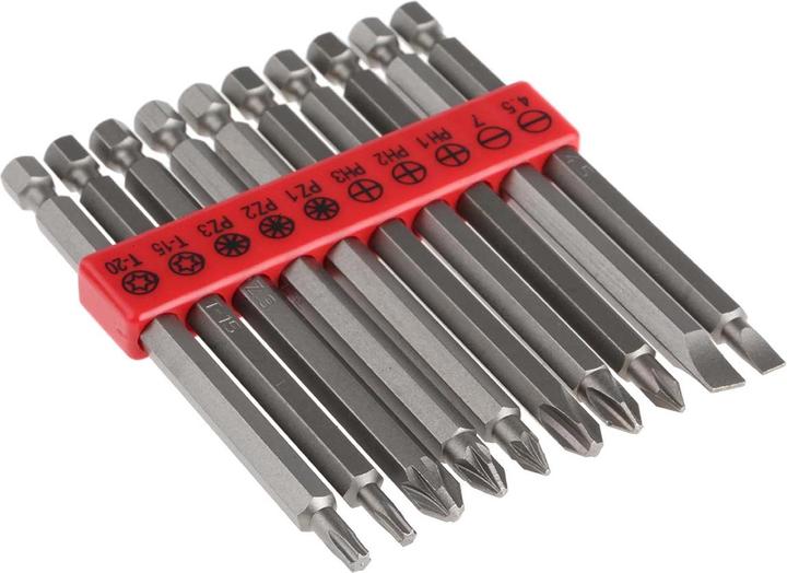 Immagine prodotto RS PRO Power Tools Bit Kit (Esagono cavo TX M15, Presa esagonale TX M20, Croce Phillips PH M1, Croce Phillips PH M2, Croce Pozidriv PZ M1, Croce Pozidriv PZ M2, Croce Phillips PH M3, Croce Pozidriv PZ M3)