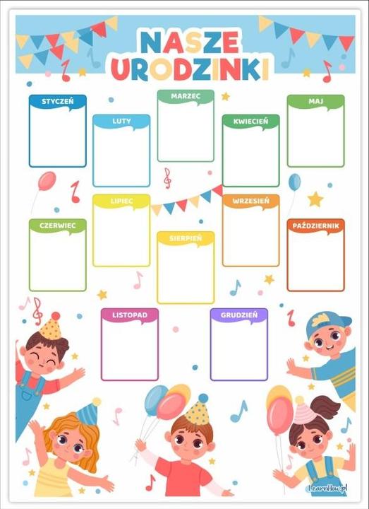 Image du produit LearnHow Calendrier d'anniversaire - Enfants (A3)