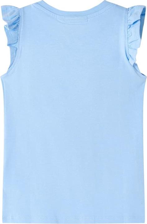 Immagine prodotto vidaXL T-shirt da bambino con maniche a balze blu chiaro 116,Materiale (116)