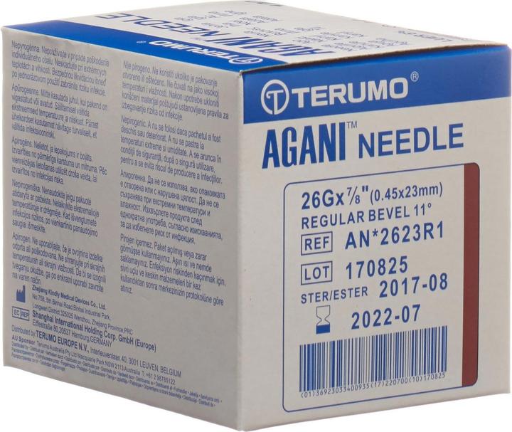 Immagine prodotto Terumo Agani cannula monouso 26G 0,45x23mm marrone (100 pz)