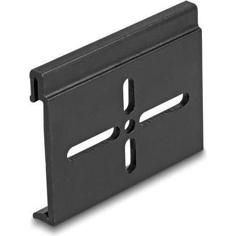 Thumbnail - Delock Aluminium Montageclip für Hutschiene 60,0 x 47,8 mm s, Serverschrank Zubehör, Schwarz