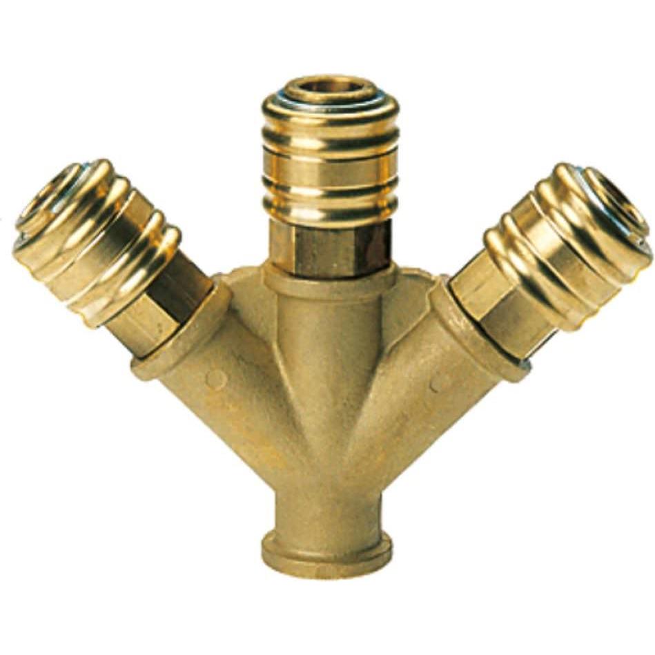 Thumbnail - EWO, Zubehör Druckluftwerkzeug, Verteiler Gewinde G 1/2 ″/19,17 mm DN 7,2, Innengewinde, 3 Kupplungen