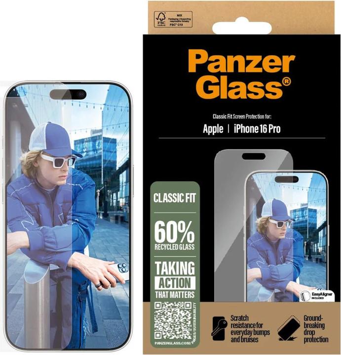 Image du produit PanzerGlass Ajustement ultra-large (1 pcs, Apple iPhone 16 Pro)