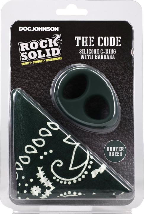 Immagine prodotto Doc Johnson The Code - Silicone Cockring with Bandana - Hunter Green (4.60 cm)