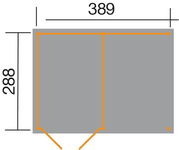Produktbild Weka Holzbau Lagerhaus 389 x 288 cm