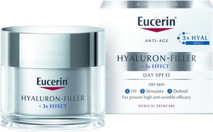 Image du produit Eucerin Hyaluron-Filler + 3x Effect (50 ml, Crème de jour, SPF 15)