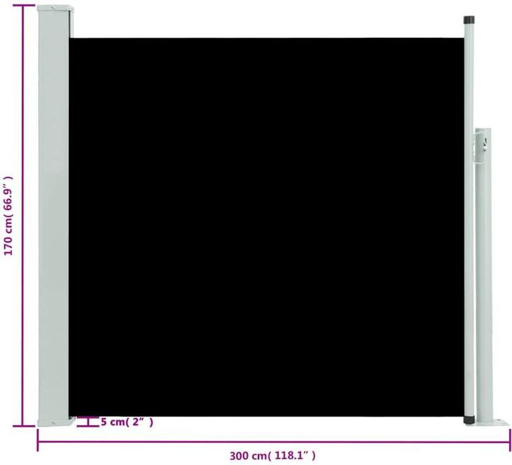 Produktbild vidaXL Seitenmarkise (3 m)