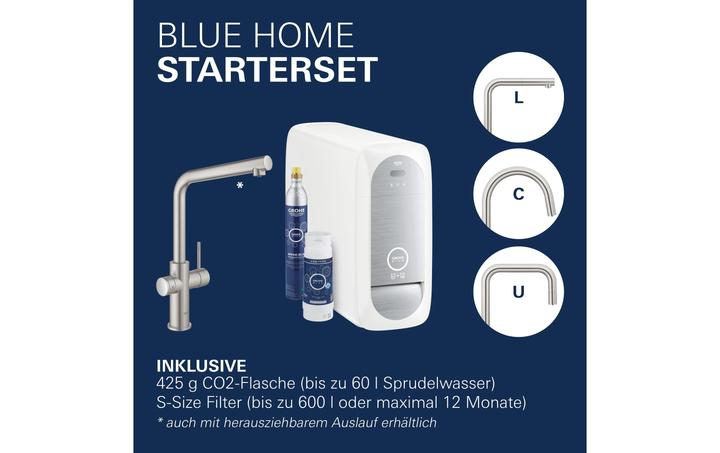 Produktbild Grohe Blue Home C-Auslauf Starter Kit