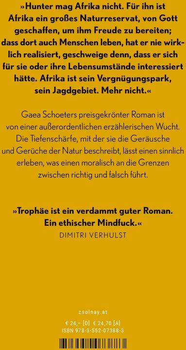 Produktbild Trophäe (Deutsch, Gaea Schoeters, Lisa Mensing, 2024)