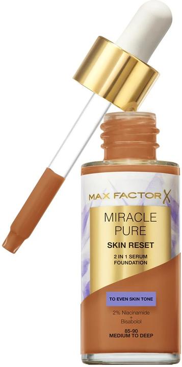 Produktbild Max Factor Miracle Pure Skin Reset 2in1 Serum Foundation - Makeup 30 ml 85-90 Medium To Deep (85-90 Medium To Deep)