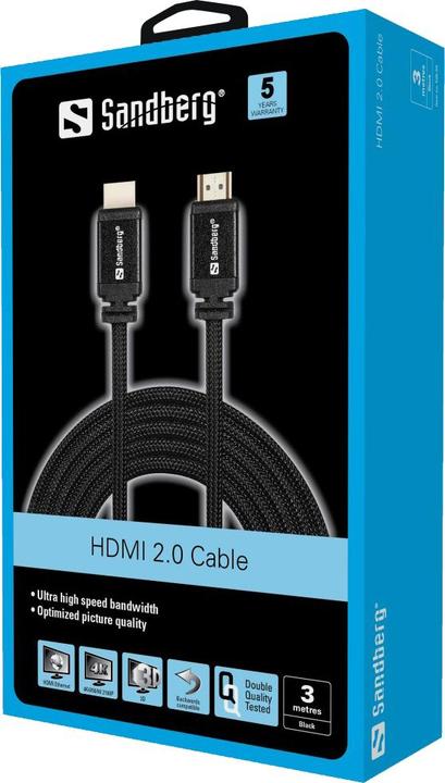 Image du produit Sandberg HDMI (Typ A) — HDMI (Typ A) (3 m)