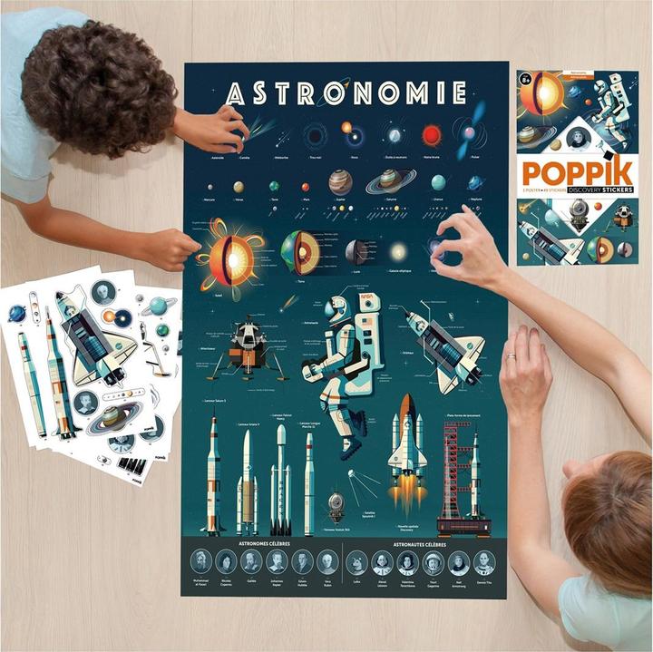 Actual product image Poppik Sticker Learning Poster Astronomy