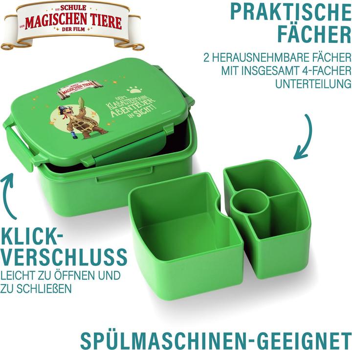 Produktbild Awave Die Schule der Magischen Tiere Brotdose Snackbox, aus rPET | grün, Henrietta