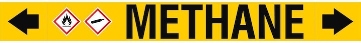 Productafbeelding Brady ASME - Pijpmarkeringen - Methaan