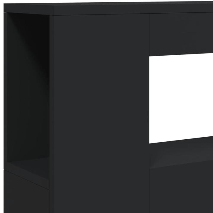Actual product image vidaXL LED headboard black 100x18.5x103.5 cm Wood-based material, colour
