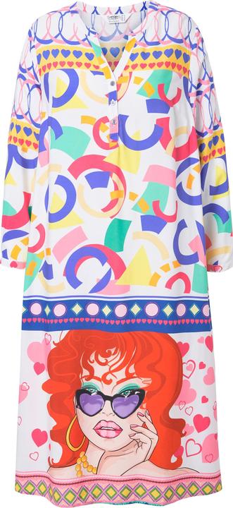 Produktbild Angel of Style Kleid, Midilänge, Patch-Druck, Tunika-Ausschnitt, Langarm (50)